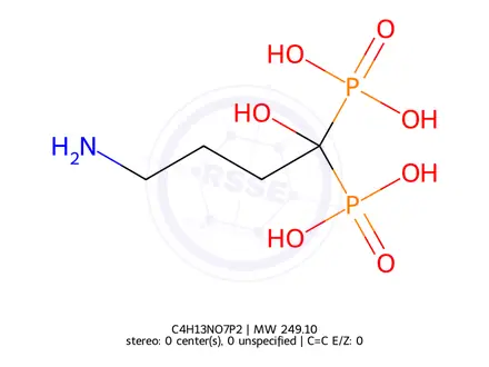 Chemical structure of Alendronic Acid