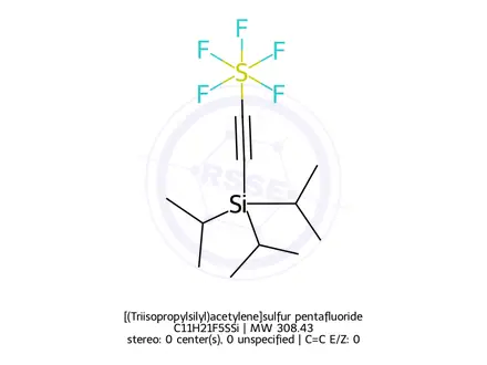 Chemical structure of [(Triisopropylsilyl)acetylene]sulfur pentafluoride