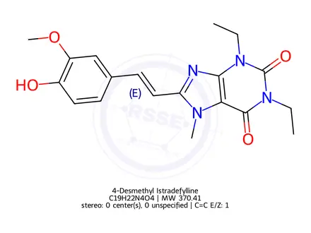 Chemical structure of 4-Desmethyl Istradefylline