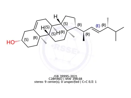Chemical structure of Brassicasterol
