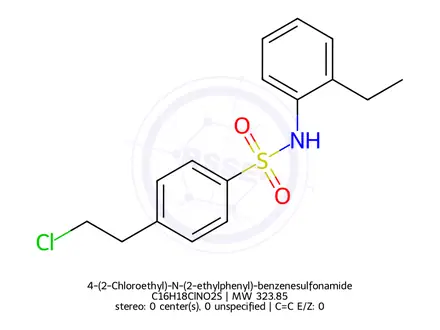 Chemical structure of 4-(2-Chloroethyl)-N-(2-ethylphenyl)-benzenesulfonamide