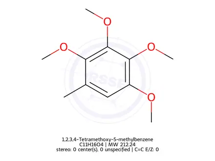 Chemical structure of 1,2,3,4-Tetramethoxy-5-methylbenzene
