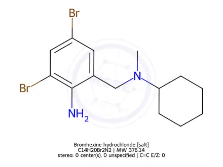 Chemical structure of Bromhexine hydrochloride