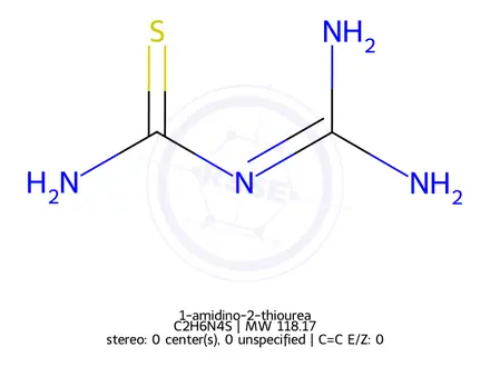 Chemical structure of 1-amidino-2-thiourea