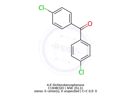 Chemical structure of 4,4'-Dichlorobenzophenone
