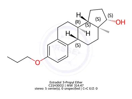 Chemical structure of Estradiol 3-Propyl Ether
