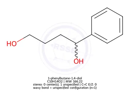 Chemical structure of 1-phenylbutane-1,4-diol