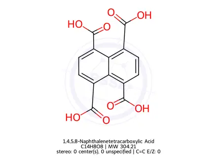 Chemical structure of 1,4,5,8-Naphthalenetetracarboxylic Acid