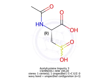 Chemical structure of Acetylcysteine Impurity 3