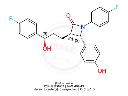 Chemical structure of Ezetimibe (RRS)-Isomer