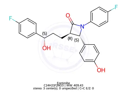 Chemical structure of Ezetimibe