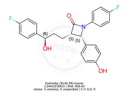 Chemical structure of Ezetimibe (RSS)-Isomer