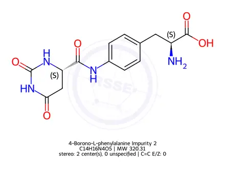 Chemical structure of 4-Borono-L-phenylalanine Impurity 2