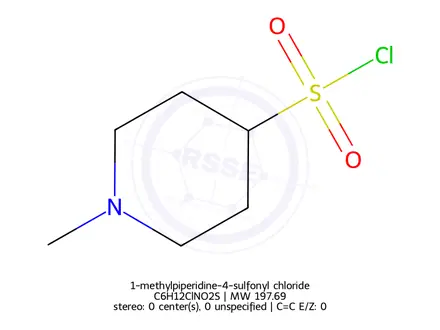 Chemical structure of 1-methylpiperidine-4-sulfonyl chloride