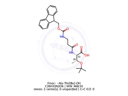 Chemical structure of Fmoc-β-Ala-Thr(tBu)-OH