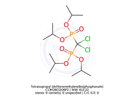 Chemical structure of Tetraisopropyl (dichloromethylene)bis(phosphonate)