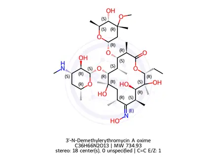 Chemical structure of Cyclic Ester Erythromycin Impurity 6