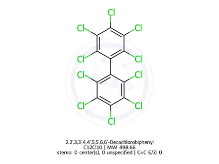 Chemical structure of 2,2',3,3',4,4',5,5',6,6'-Decachlorobiphenyl