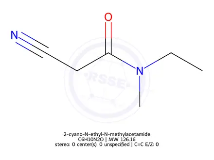 Chemical structure of 2-cyano-N-ethyl-N-methylacetamide