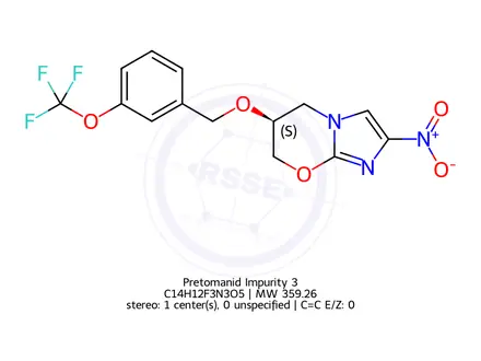 Chemical structure of Pretomanid Impurity 3