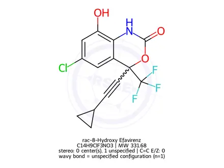 Chemical structure of rac-8-Hydroxy Efavirenz