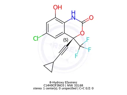 Chemical structure of 8-Hydroxy Efavirenz