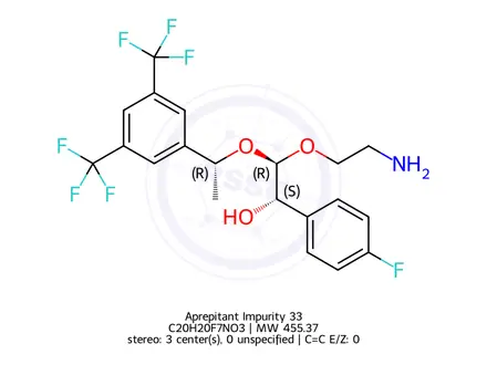 Chemical structure of Aprepitant Impurity 33