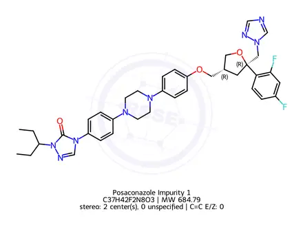 Chemical structure of Posaconazole Impurity 1