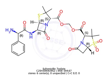 Chemical structure of Sultamicillin Tosilate