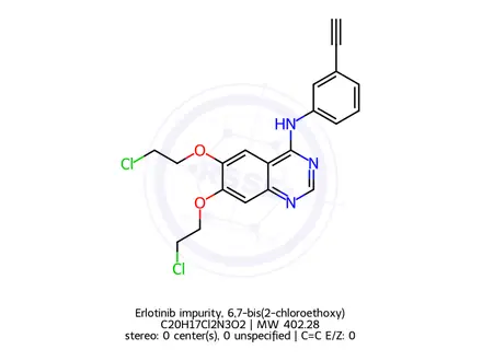 Chemical structure of Erlotinib impurity, 6,7-bis(2-chloroethoxy)