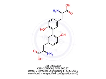 Chemical structure of O,O-Dityrosine