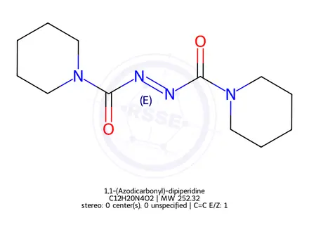 Chemical structure of 1,1-(Azodicarbonyl)-dipiperidine