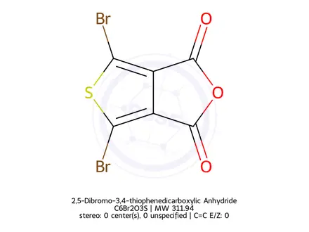 Chemical structure of 2,5-Dibromo-3,4-thiophenedicarboxylic Anhydride