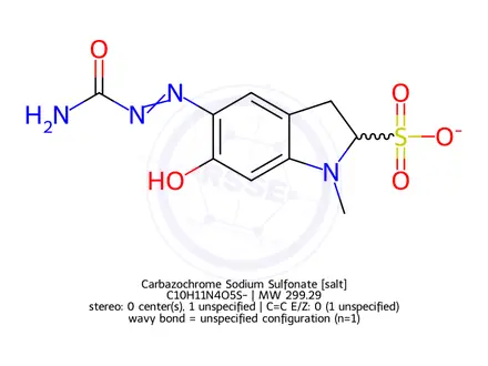 Chemical structure of Carbazochrome Sodium Sulfonate