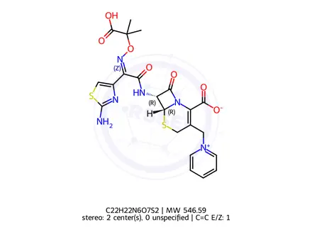 Chemical structure of Ceftazidime