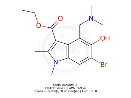 Chemical structure of Abidol Impurity 36