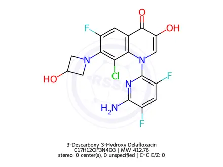 Chemical structure of 3-Descarboxy 3-Hydroxy Delafloxacin