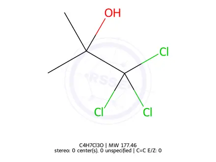 Chemical structure of Anhydrous trichlorobutanol
