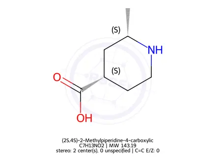 Chemical structure of (2S,4S)-2-Methylpiperidine-4-carboxylic