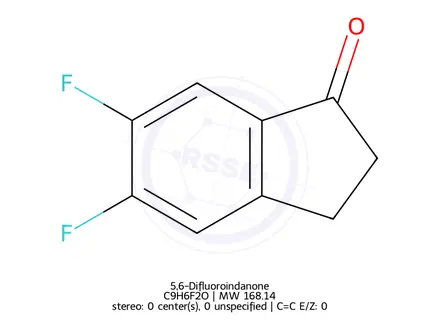 Chemical structure of 5,6-Difluoroindanone