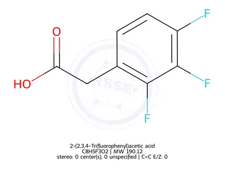 Chemical structure of 2-(2,3,4-Trifluorophenyl)acetic acid