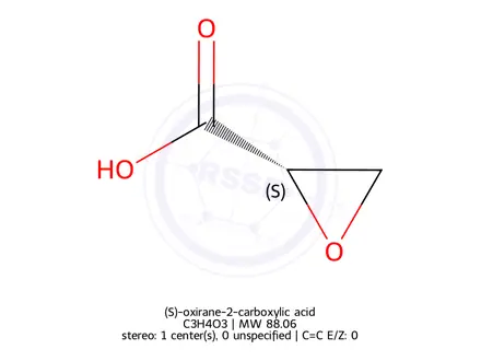 Chemical structure of (S)-oxirane-2-carboxylic acid