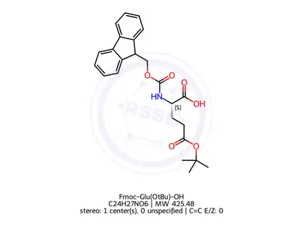 Chemical structure of Fmoc-Glu(OtBu)-OH