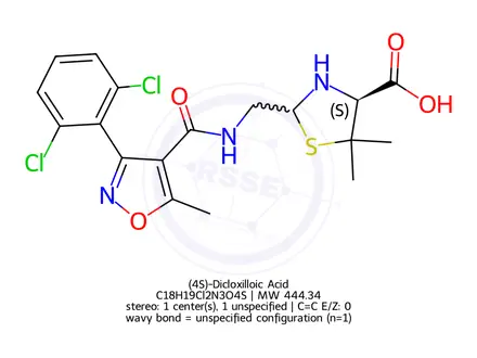 Chemical structure of (4S)-Dicloxilloic Acid