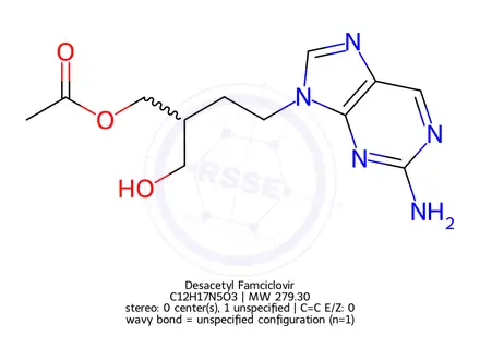 Chemical structure of Desacetyl Famciclovir