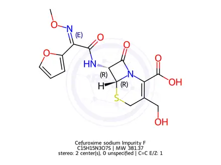 Chemical structure of Cefuroxime sodium Impurity F