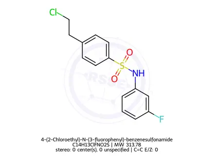Chemical structure of 4-(2-Chloroethyl)-N-(3-fluorophenyl)-benzenesulfonamide