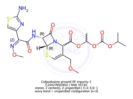 Chemical structure of Cefpodoxime proxetil EP impurity C