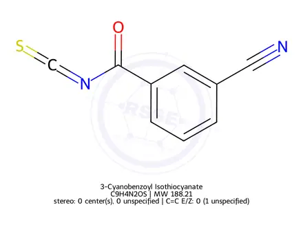 Chemical structure of 3-Cyanobenzoyl Isothiocyanate