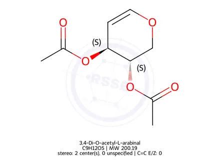 Chemical structure of 3,4-Di-O-acetyl-L-arabinal